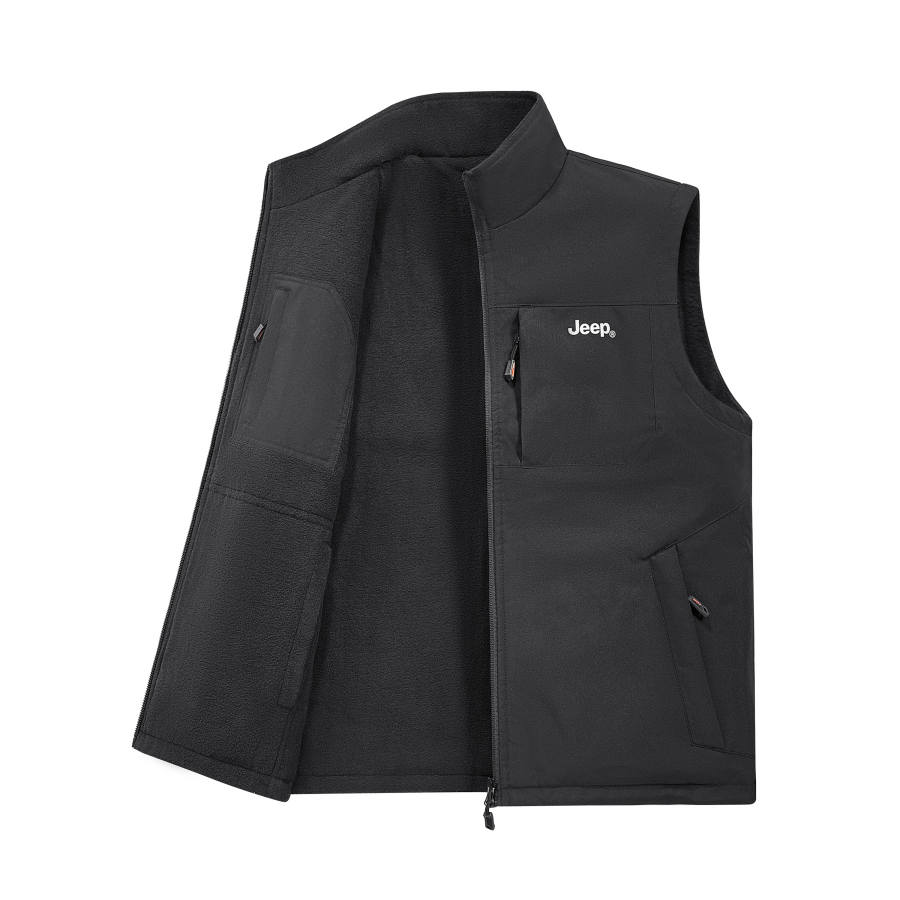 Jeep Vests Unisex Stand Collar Moderate Workwear