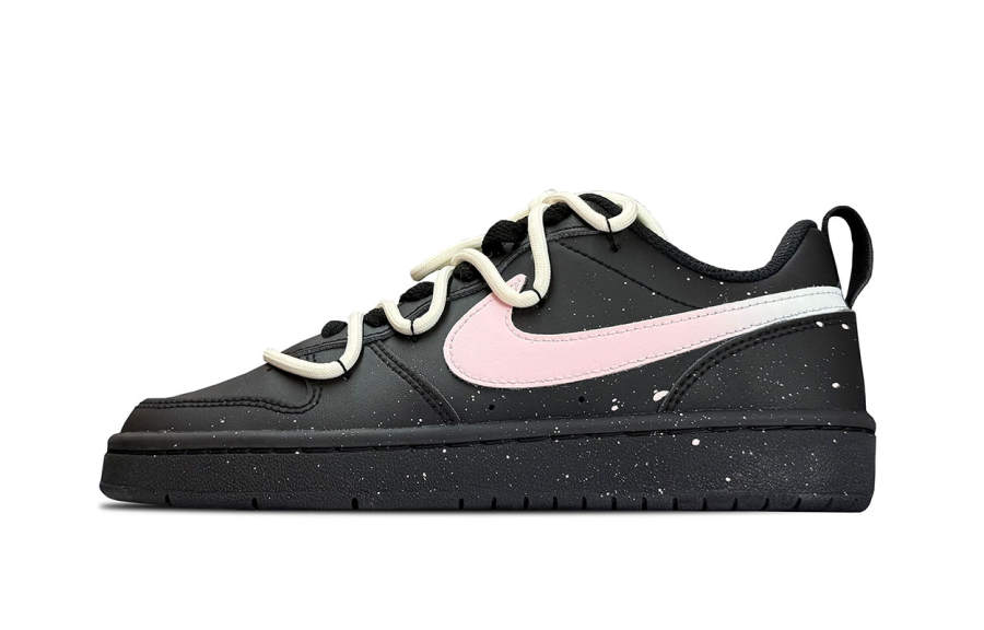 Nike Nike Court Borough 2 Ink Pink Encounter Leather Slip Resistant Low top Skateboard Shoes Black Pink Unisex