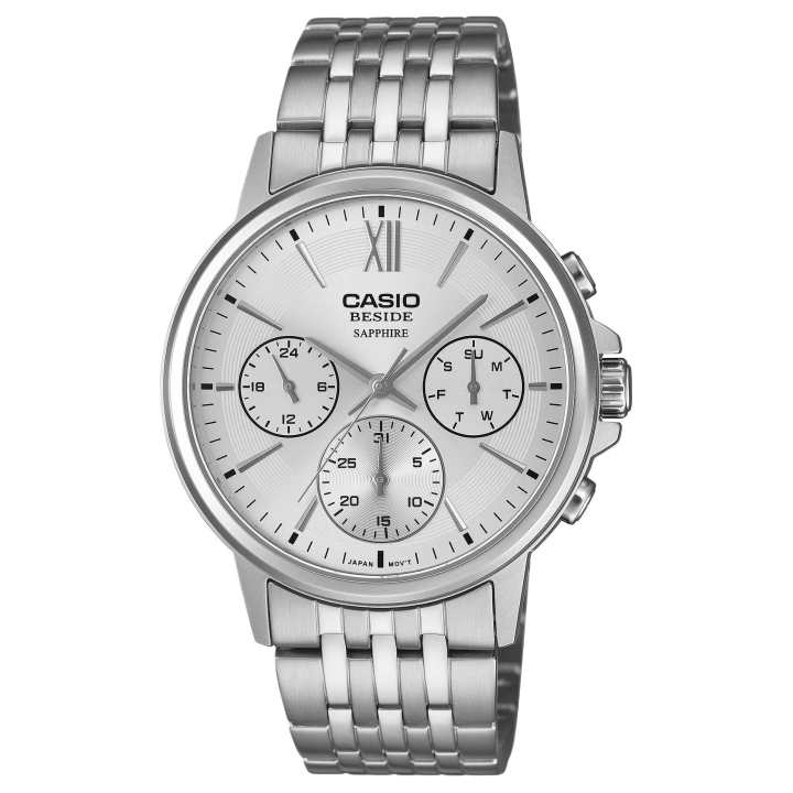 CASIO CASIO Beside Quartz Movement Stainless Steel Strap Watch Men's Watches White Dial