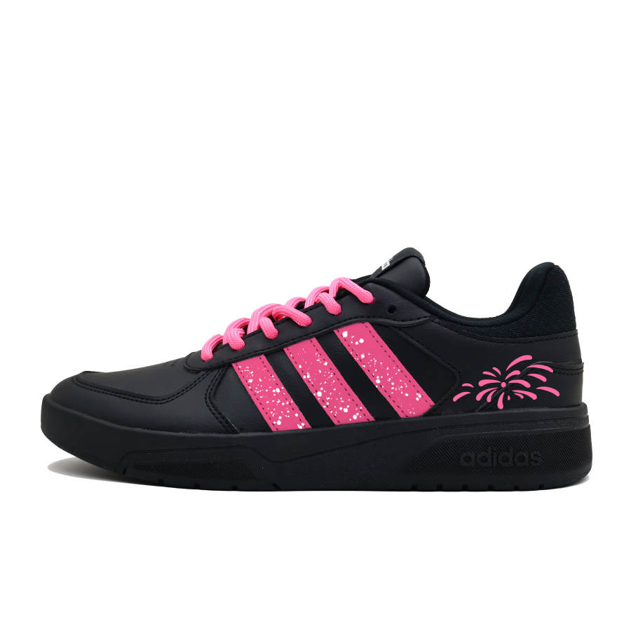 Adidas Neo Courtbeat Black Pink Firework Waterproof And Slip Resistant Low top Skateboard Shoes Unisex Black