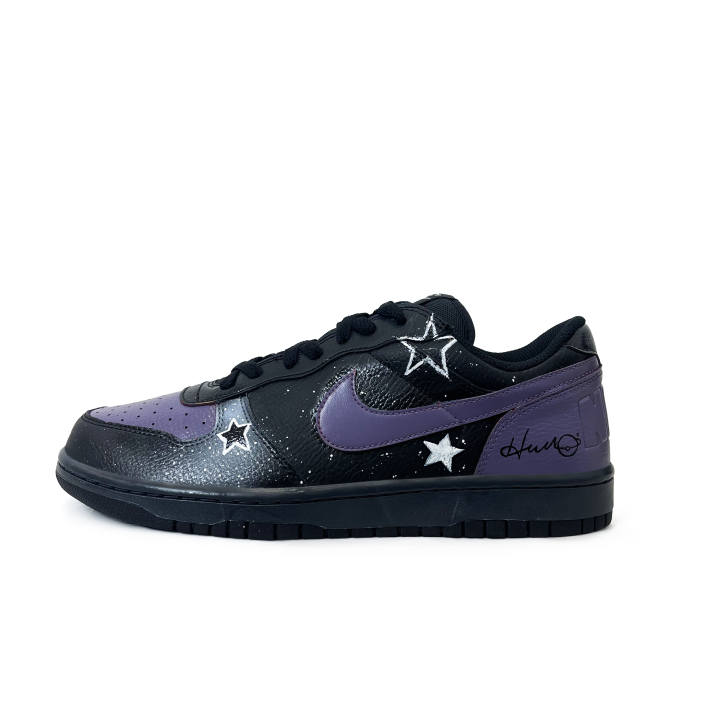 Nike Nike Big Cushioning Slip Resistant Low top Skateboard Shoes Men's Black Purple