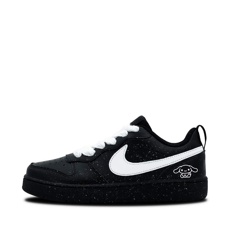 Nike Nike Court Borough NearLink Cream Puff Synthetic Leather Abrasion Resistant Low top Skateboard Shoes Black White