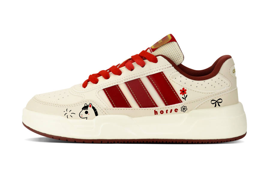 Adidas Adidas LITE BALLER Low top Skateboard Shoes Unisex Beige Red