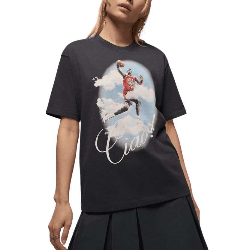 Jordan Jordan T Shirts Women's Black Crew Neck Moderate