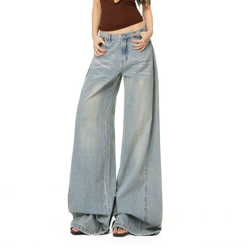 Cotton Gene Jeans Women's Moderate Wide Leg Pants