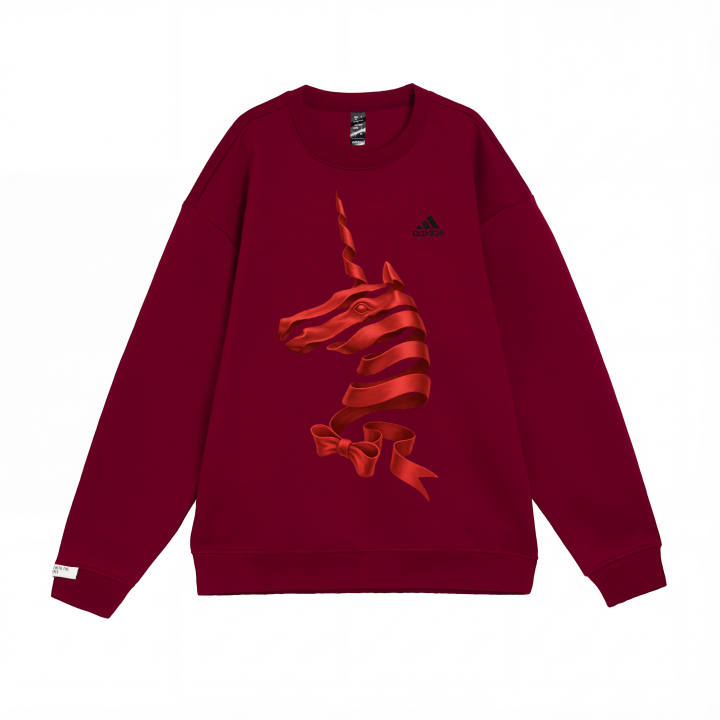 Adidas Adidas Sweatshirts Unisex Red Crew Neck Moderate Regular