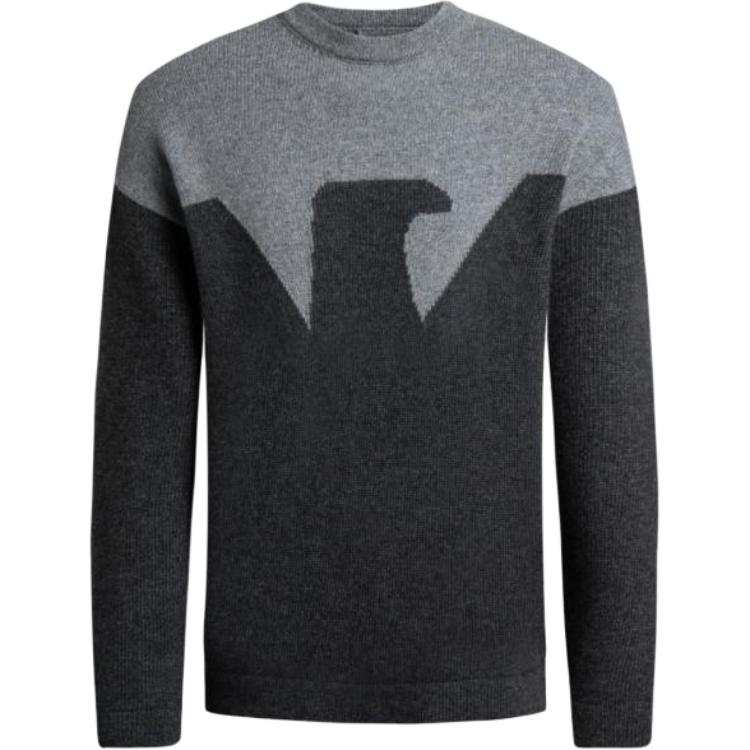 EMPORIO ARMANI Sweaters Men's Gray Crew Neck Moderate