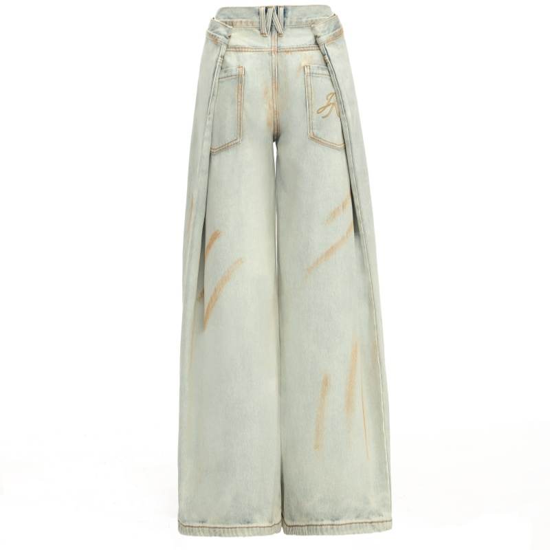 Cotton Gene Jeans Women's Moderate Wide Leg Pants