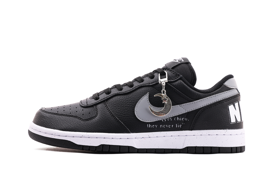 Nike Nike Big Leather Wrapping, Wear Resistant And Non Slip Low top Skateboard Shoes Unisex Gray Black