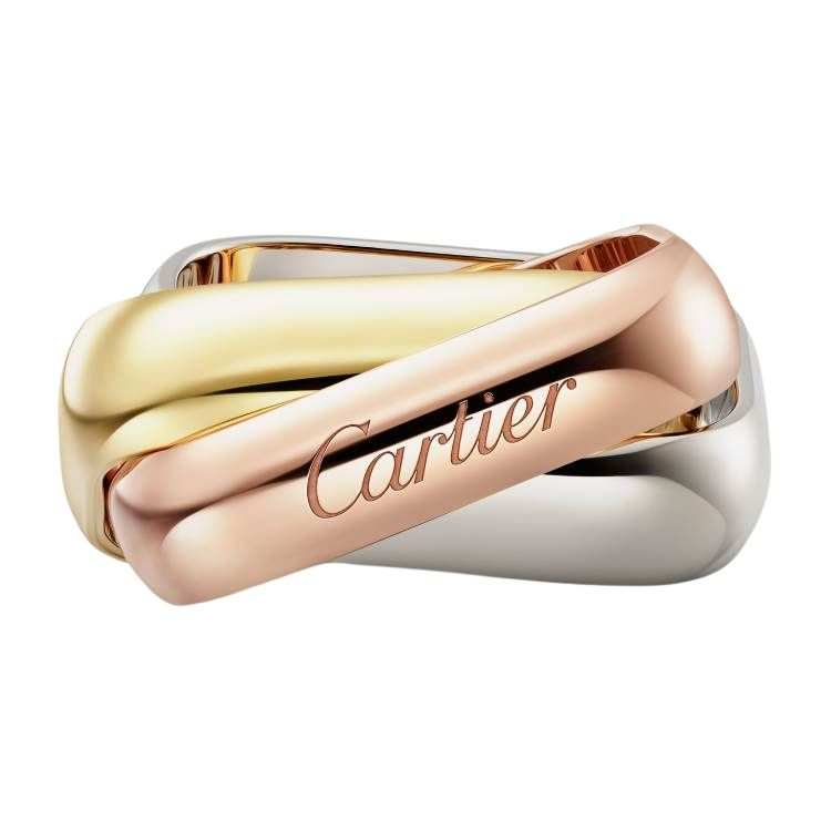 CARTIER Trinity Series 18K Gold Rings Unisex Multicolor