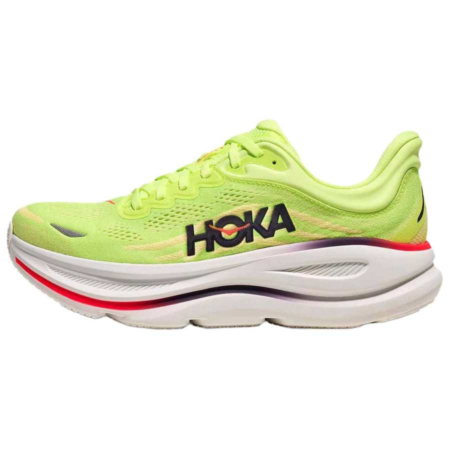 HOKA ONE ONE Bondi 9 Abrasion Resistant Breathable Rebound Running Shoes Men's Bright Green