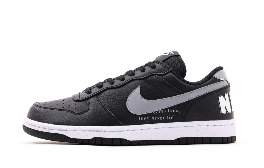 Nike Nike Big Leather Wrapping, Wear Resistant And Non Slip Low top Skateboard Shoes Unisex Gray Black