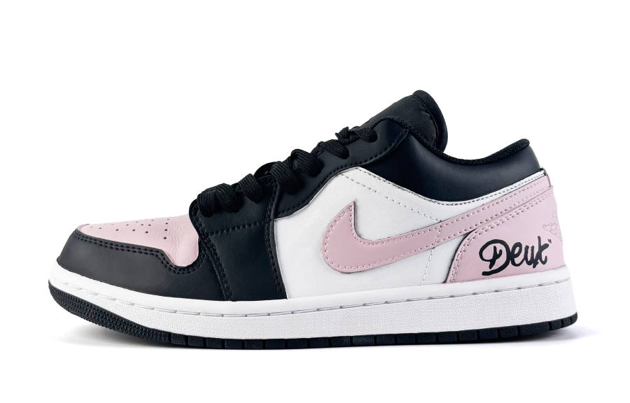 Jordan Jordan Air Jordan 1 Laimofang Box, Black Pink Toes, Versatile Leather Cushioning, Wear Resistant Low top