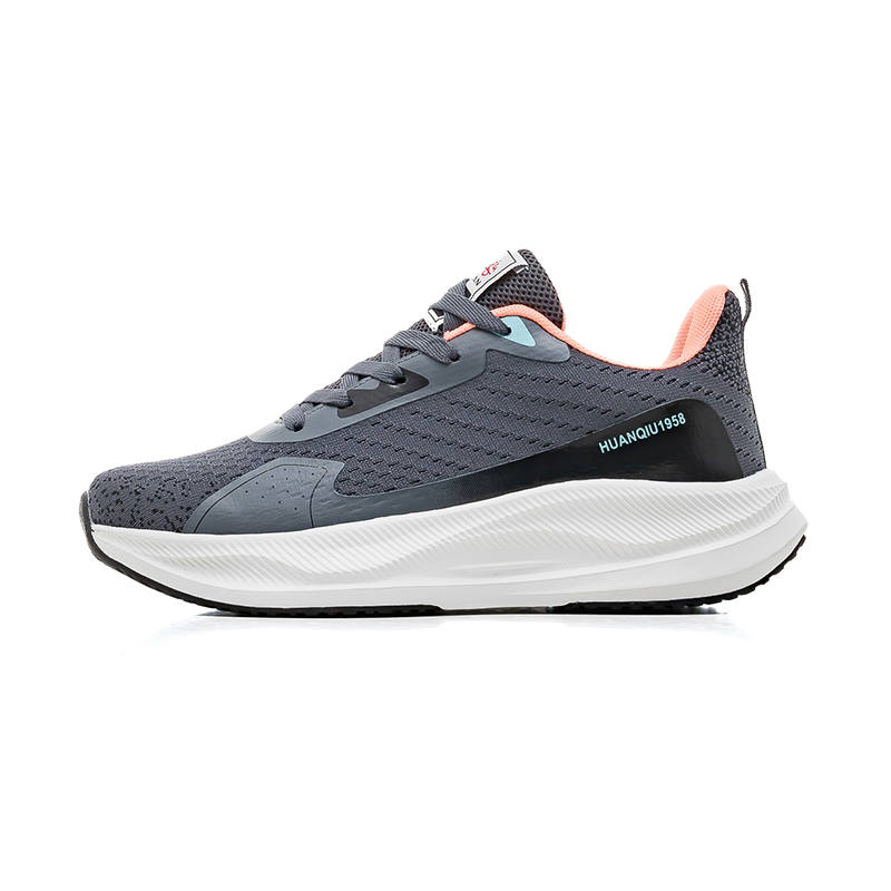 HUANQIU Cushioning Breathable Slip Resistant Low top Running Shoes Men's Gray Black