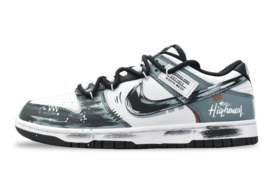 Nike Nike Dunk Low Maris Sal Bubbles, Berlin Interlude Abrasion Resistant Slip Resistant Low top Skateboard Shoes Unisex