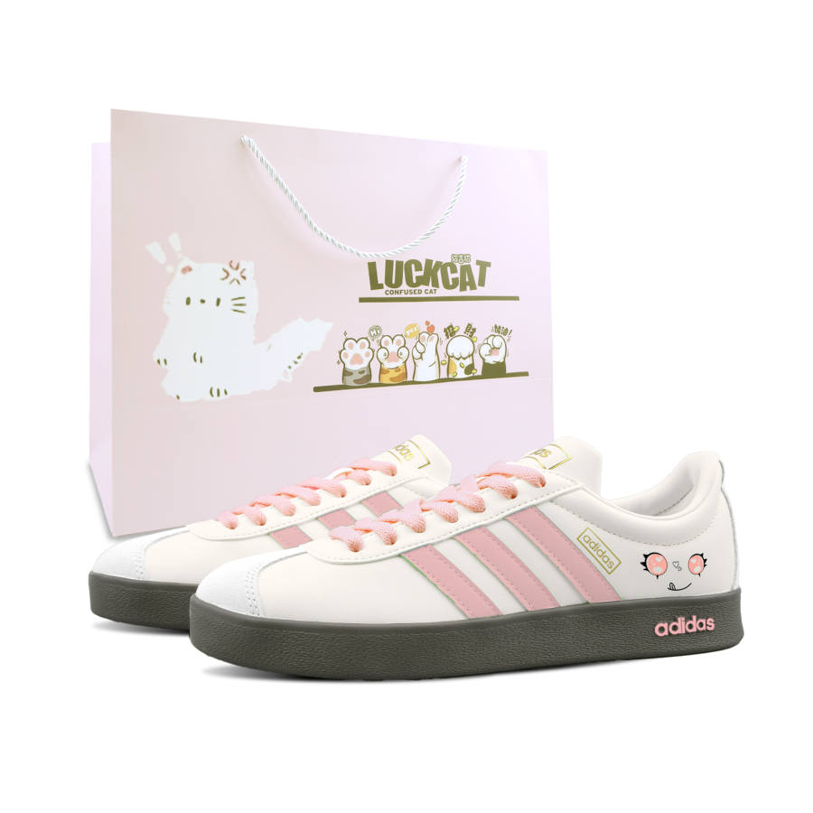 Adidas Adidas VL COURT 2.0 Heartbeat Pink, Special Shopping Bag Abrasion Resistant Abrasion Resistant Low top