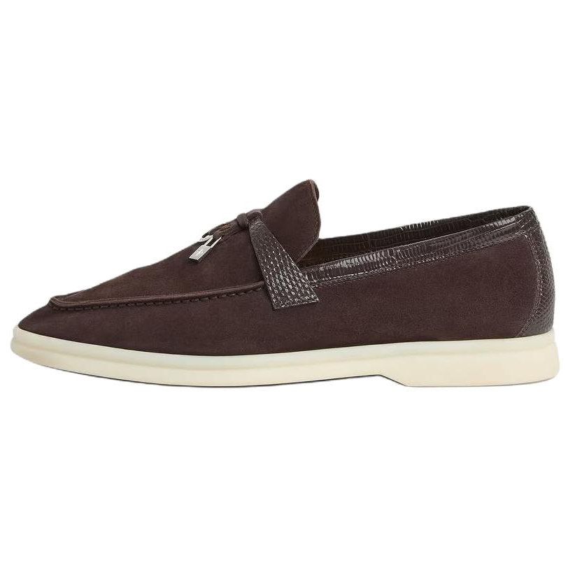 Loro Piana Summer Charms Walk Casual Shoes Women's Black Sheep Color