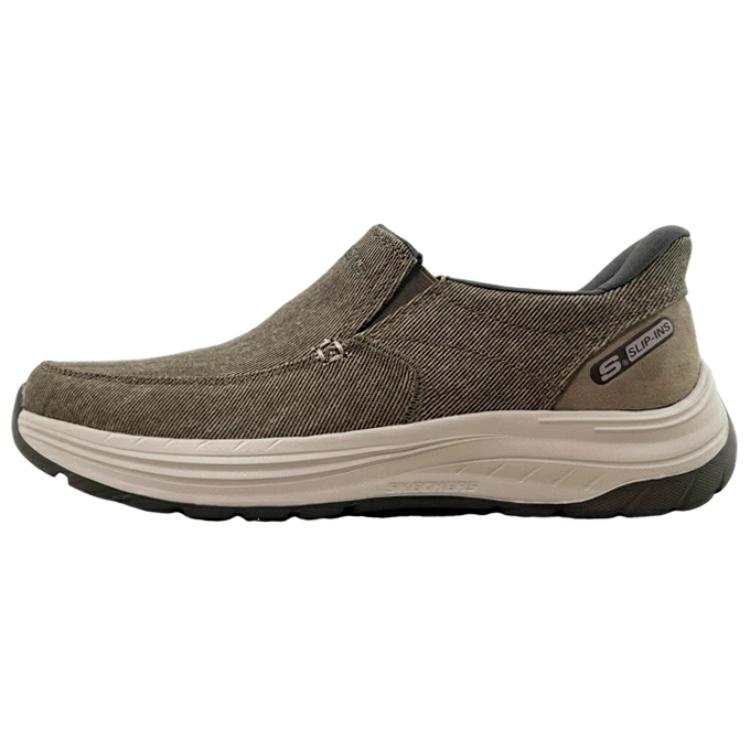 Skechers Slip Ins Abrasion Resistant Low top Casual Shoes Men's Gray