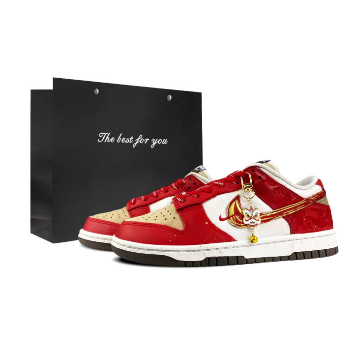 Nike Nike Dunk Low top Skateboard Shoes Men's Red White