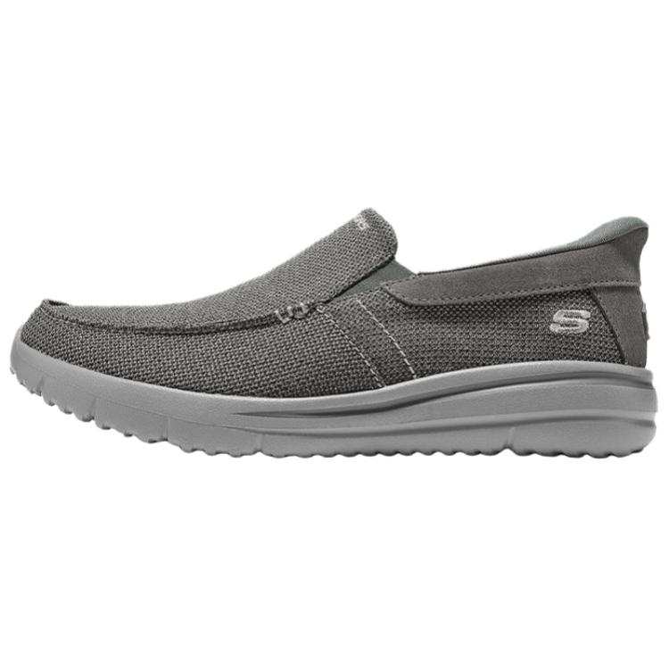 Skechers Comfortable Casual Abrasion Resistant Abrasion Resistant Low top Casual Shoes Men's Gray