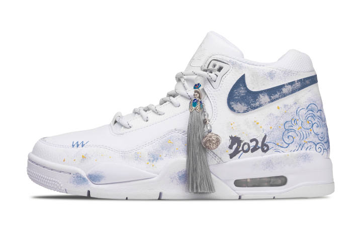 Nike Nike Flight Legacy Vintage Basketball Shoes Men's Mid Top Blue/White/Gold