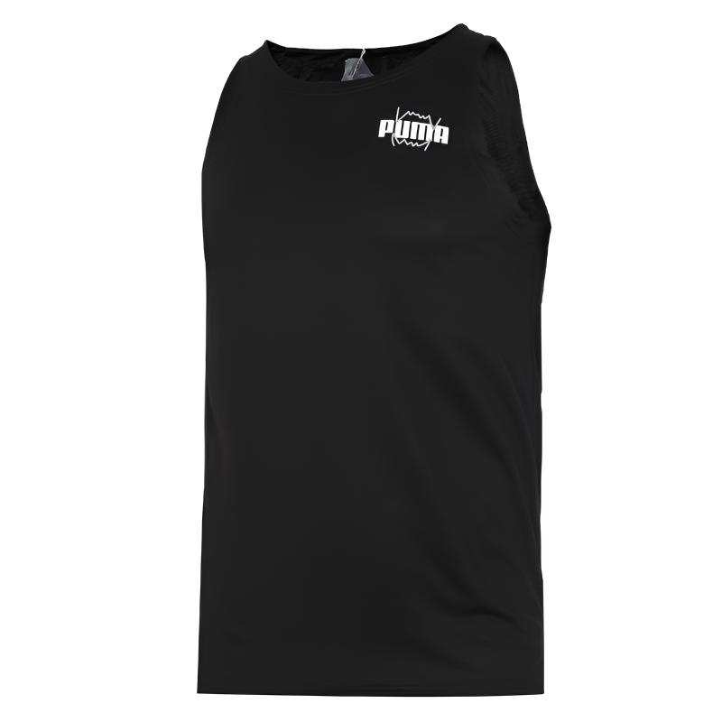 PUMA Tank Tops Men's Black Crew Neck Moderate Other
