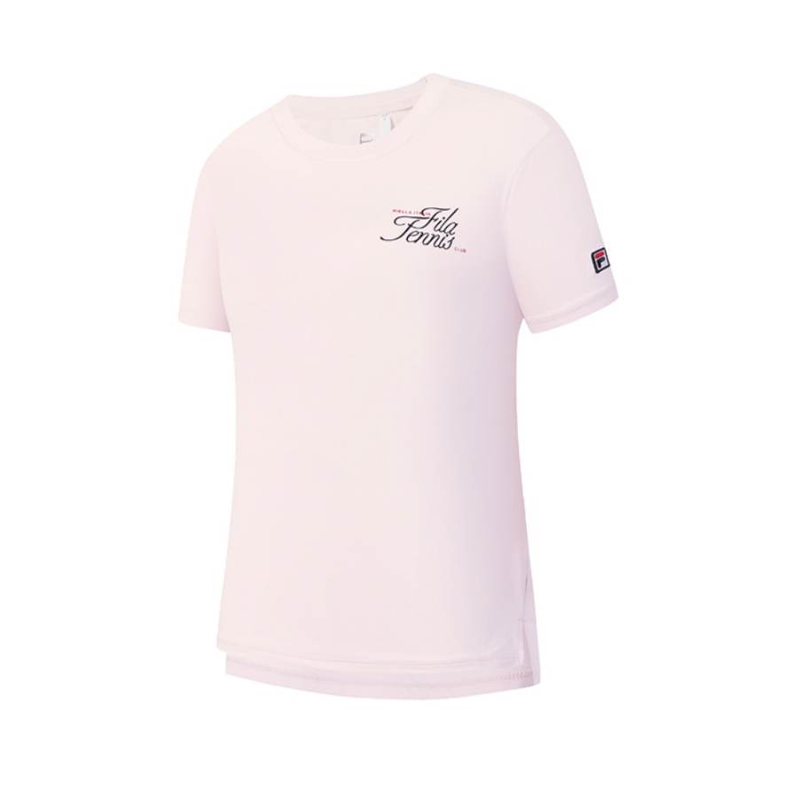 FILA Tennis T Shirt Women's Lotus Root And Black Rice Powder