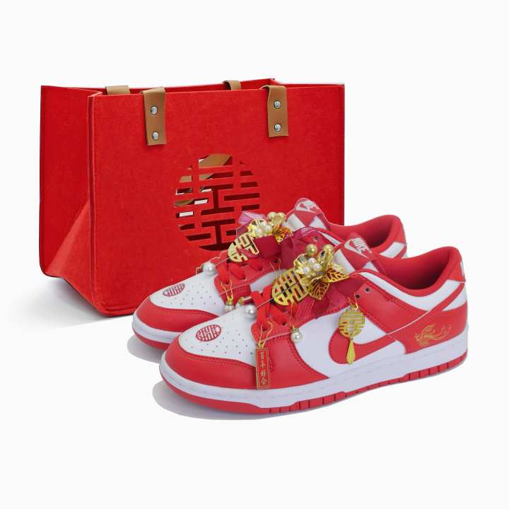 Nike Nike Dunk Hundred Birds Gather Around The Phoenix Wear resistant And Lightweight Low top Skateboard Shoes Women's
