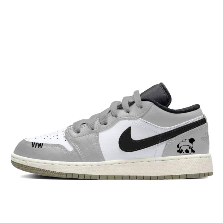 Jordan Jordan Air Jordan 1 Panda Buns Synthetic Leather, Leather Slip Resistant Abrasion Resistant Low top