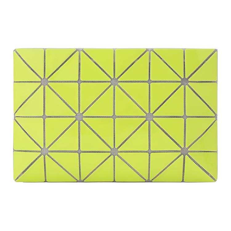 ISSEY MIYAKE Polyvinyl Chloride Resin Clutch Women's Yellow Green