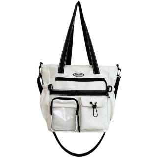 Tonlion Nylon Ita Bag Unisex White