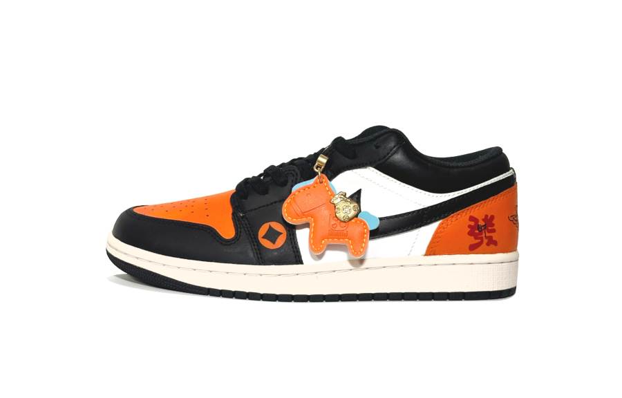 Jordan Jordan Air Jordan 1 Low top Children's Basketball Shoes Orange Teenagers
