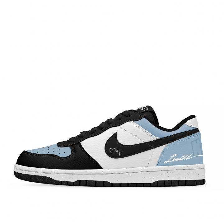 Nike Nike Big Low Lu Cushioning Abrasion Resistant Slip Resistant Low top Skateboard Shoes Unisex Black White Blue