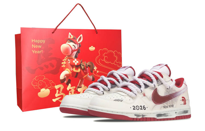 Nike Nike Big Initial New Chapter Abrasion Resistant Breathable Low top Skateboard Shoes Men's Red White