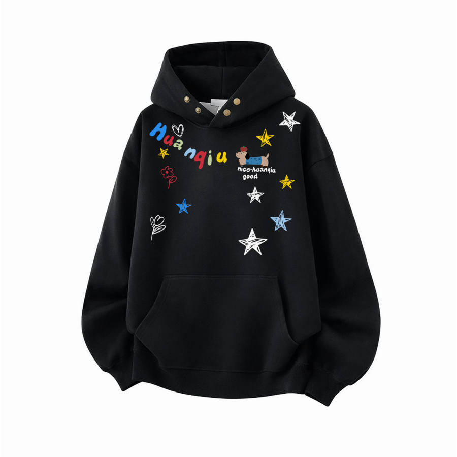 HUANQIU Sweatshirts Unisex Hooded Moderate Heavyweight