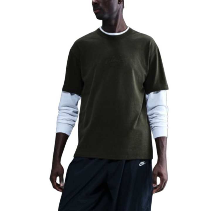 Nike Nike Sportswear T Shirts Men's Sequoia Crew Neck Moderate Straight Fit