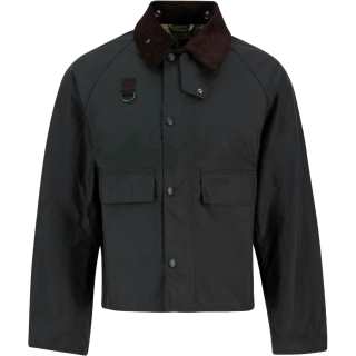 BARBOUR Jackets Men's Sage Green Lapel Moderate Other