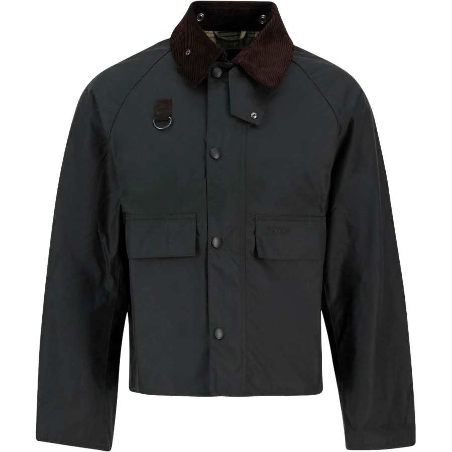 BARBOUR Jackets Men's Sage Green Lapel Moderate Other