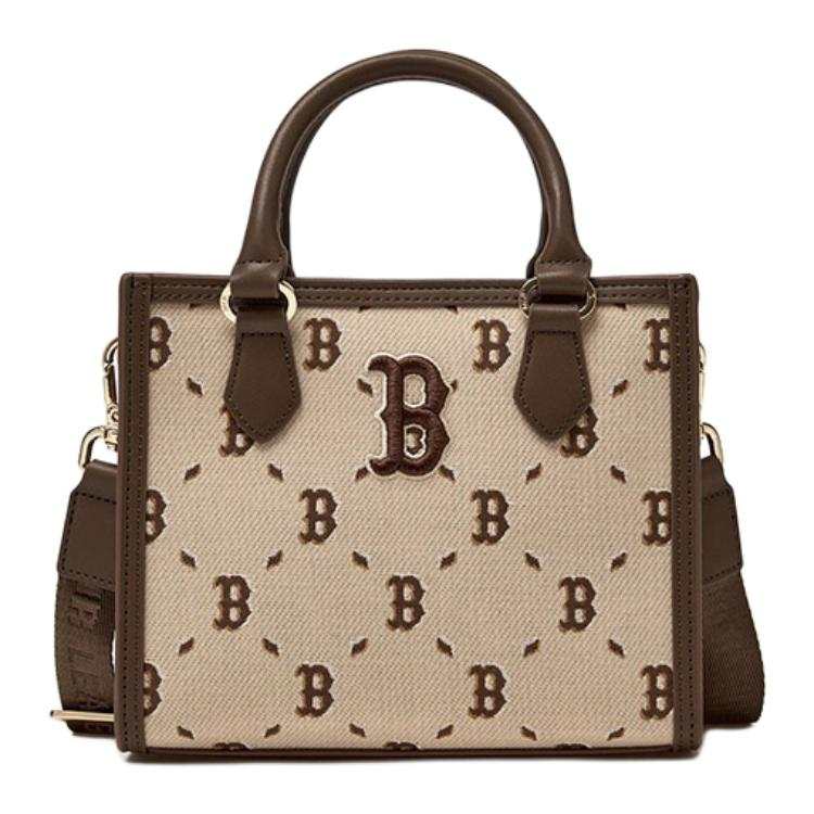 MLB Boston Red Sox Polyester With Cotton Shoulder Bag, Crossbody Bag, Handbag Mini Kids' Khaki