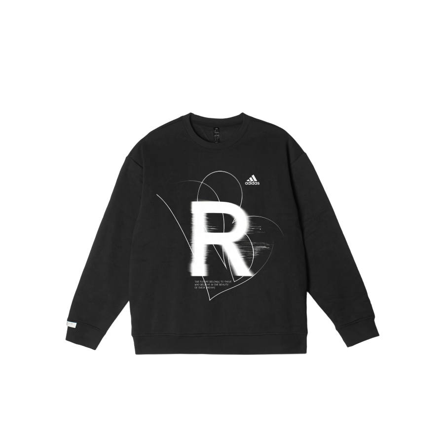 Adidas Adidas LABEL Sweatshirts Unisex Black Crew Neck Moderate Regular