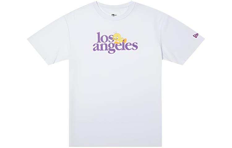 New Era T Shirts Unisex White Crew Neck Moderate Straight Fit
