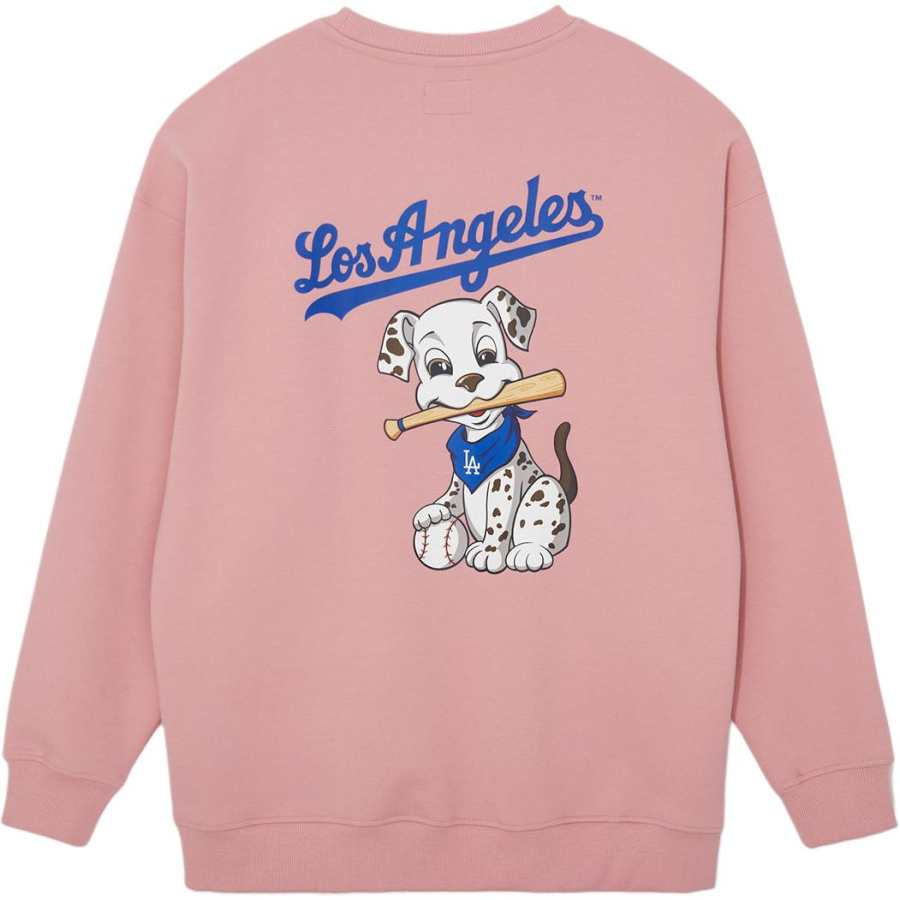 New Era Sweatshirts Unisex Pink Crew Neck Moderate