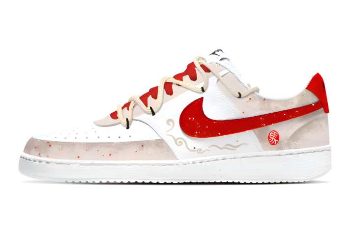 Nike Nike Court Vision 1 Skateboard Shoes Women's Red White