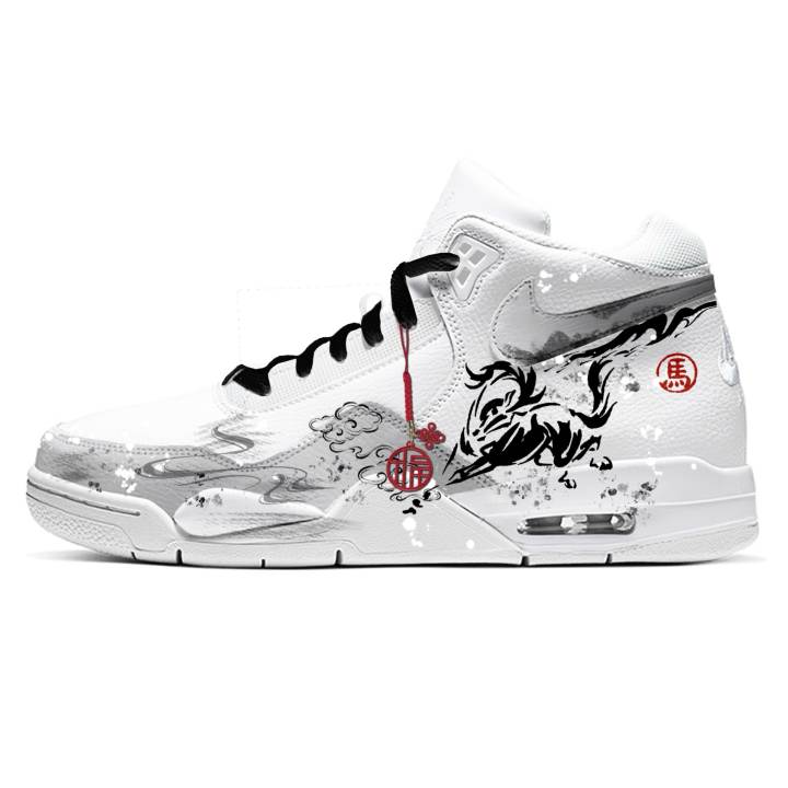 Nike Nike Flight Legacy Cloud Horse Steps On Blessing Abrasion Resistant Coverage Support Height Increasing