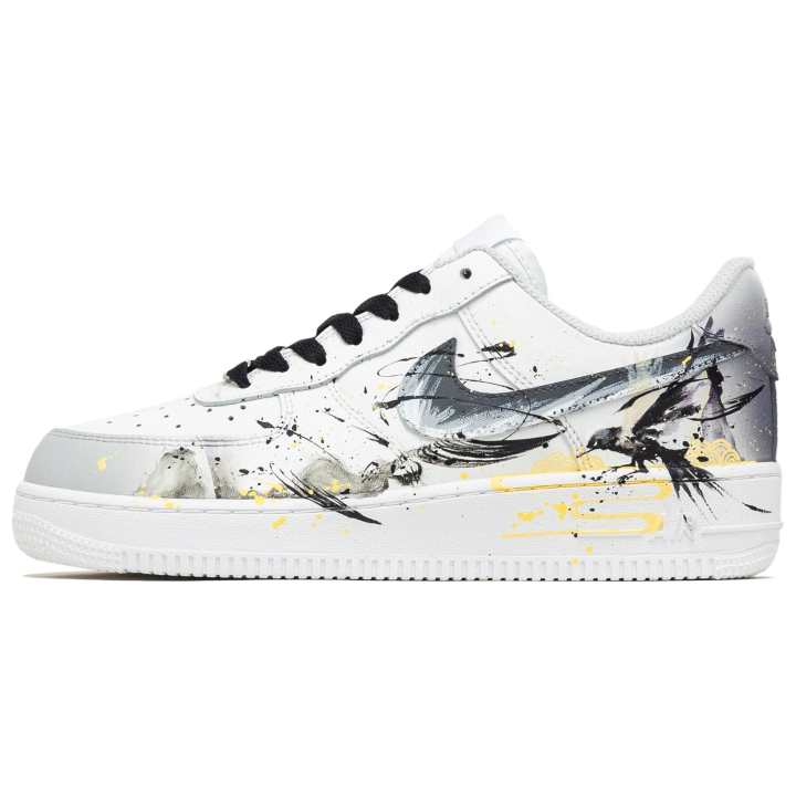 Nike Nike Air Force 1 Unique And Innovative Abrasion Resistant Low top Skateboard Shoes Men's White