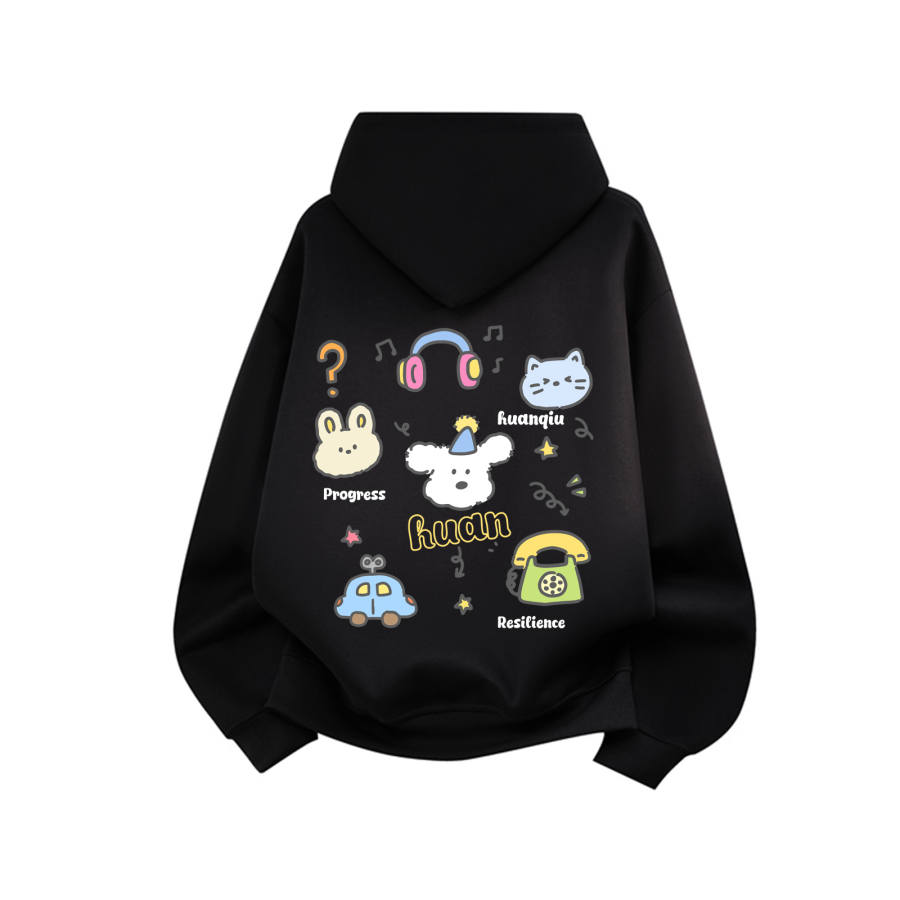 HUANQIU Sweatshirts Unisex Hooded Moderate Heavyweight