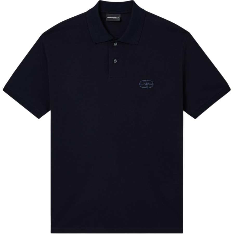 Emporio Armani Logo Embroidered Short-Sleeved Polo Shirt