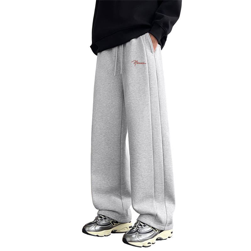 Tonlion Casual Pants Unisex Moderate Straight Fit Pants