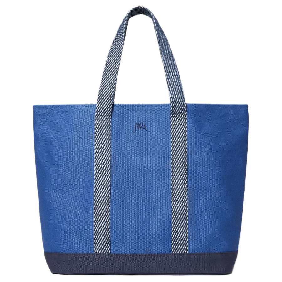 UNIQLO Cotton Tote Bag, Shopping Bag, Handbag, Shoulder Bag Regular Unisex Blue