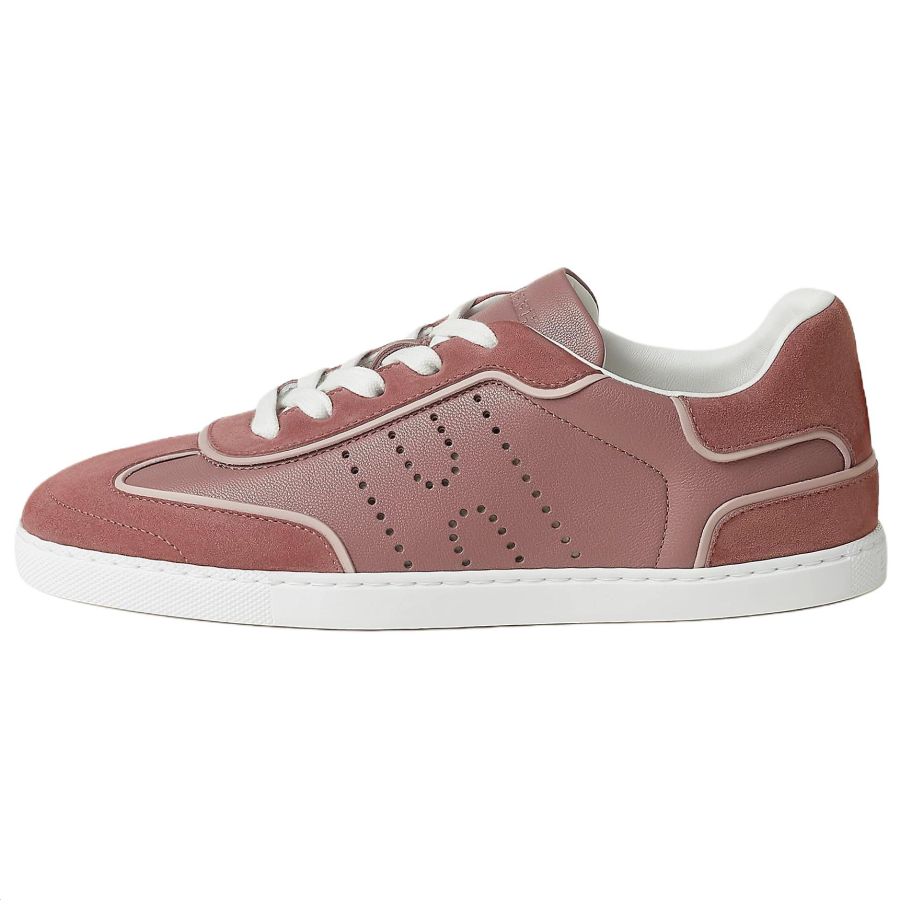 HERMES Match Sheepskin Low top Skateboard Shoes 1.2cm Men's Red